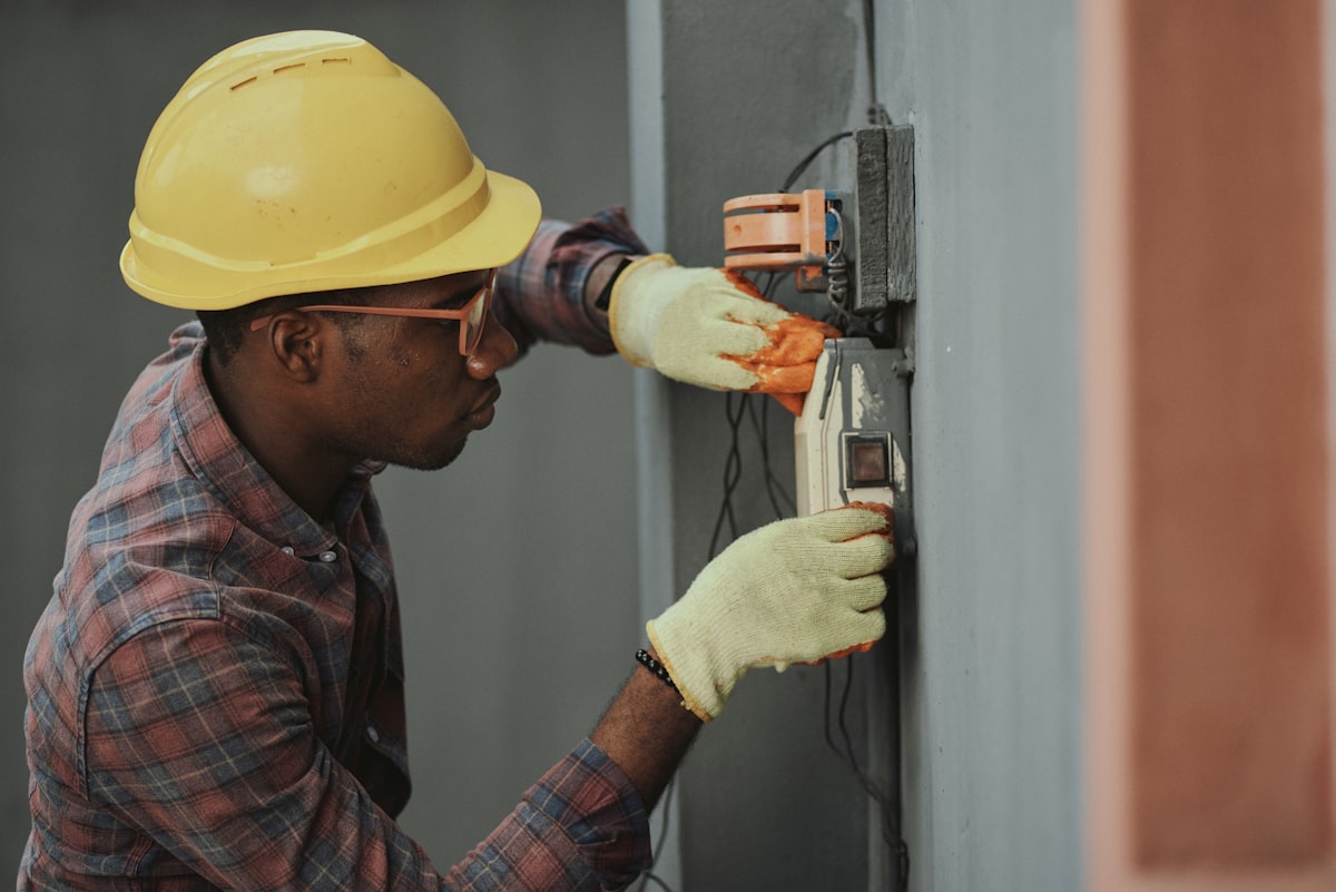 Electrical work on site in Hobart